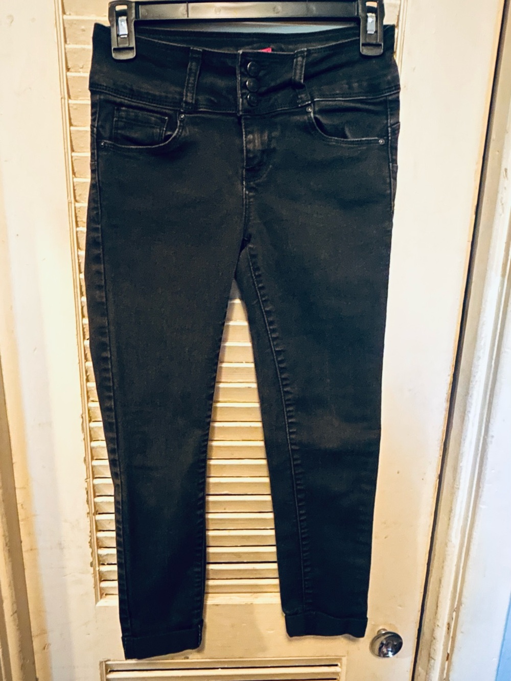 Wax Jean Black High-Rise Skinny Jeans